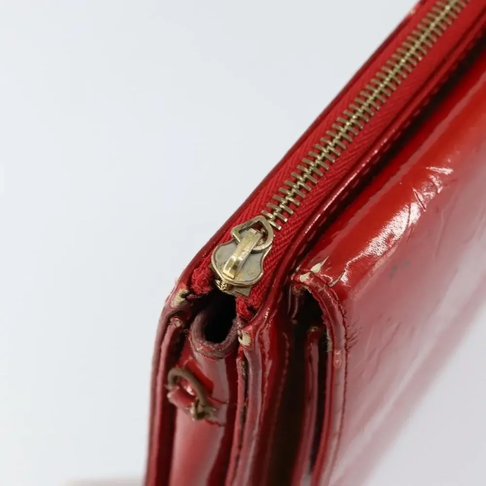 Louis Vuitton Monogram Vernis Motto Accessory Pouch Red